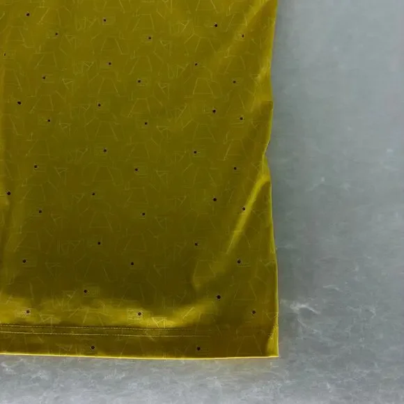 William Murray Men's Yellow Off the Rocks Martini Glass Print Polo Shirt Large - Picture 10 of 16